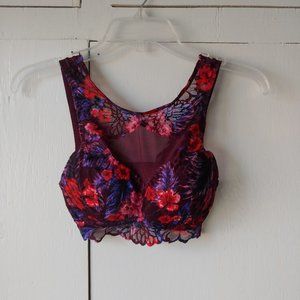 PINK by Victoria Secret Floral Lace Bralette SZ XS/TP